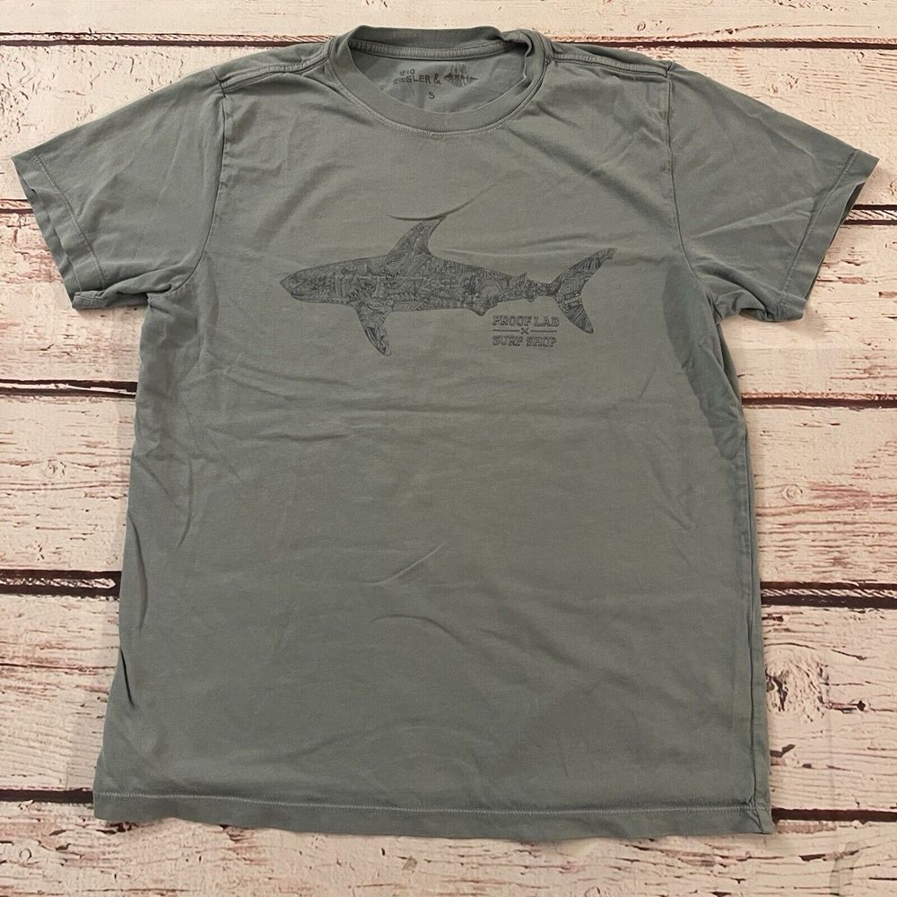 Proof Lab‎ x Zio Ziegler Surf Shop T Shirt Size Men's Shark Size Small